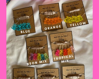 Gummi Bear Stitch Markers (solid colours) - pack of 5 - for knitting and crochet, progress keepers