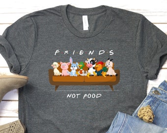 Friends Not Food Shirt, Vegan Gift Love Veggies Shirt For Men & Women National Vegan Day, Vegetarian Shirt, Vegan Gift For Him And Her