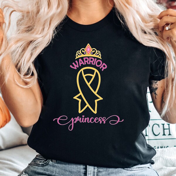 Warrior Princess Shirt, Childhood Cancer Awareness Shirt For Kids & Women Childhood Cancer Day, Cancer Warrior Shirt, Childhood Cancer Tee