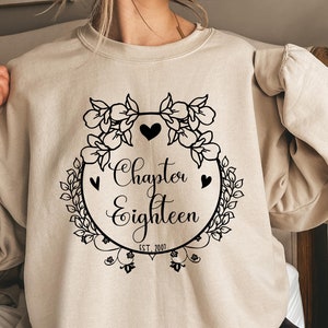 Chapter 18 Sweatshirt, 18th Birthday Sweatshirt, 18th Birthday Hoodie, 18th Birthday Gifts, Turning 18 Gift, Girl 18th Birthday