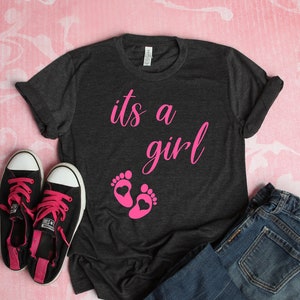 It’s A Girl Shirt - Gender Reveal T-Shirt - Gender Reveal Shirts For Mom - Pregnancy Announcement Shirt For Mom - Pregnancy Reveal Shirt