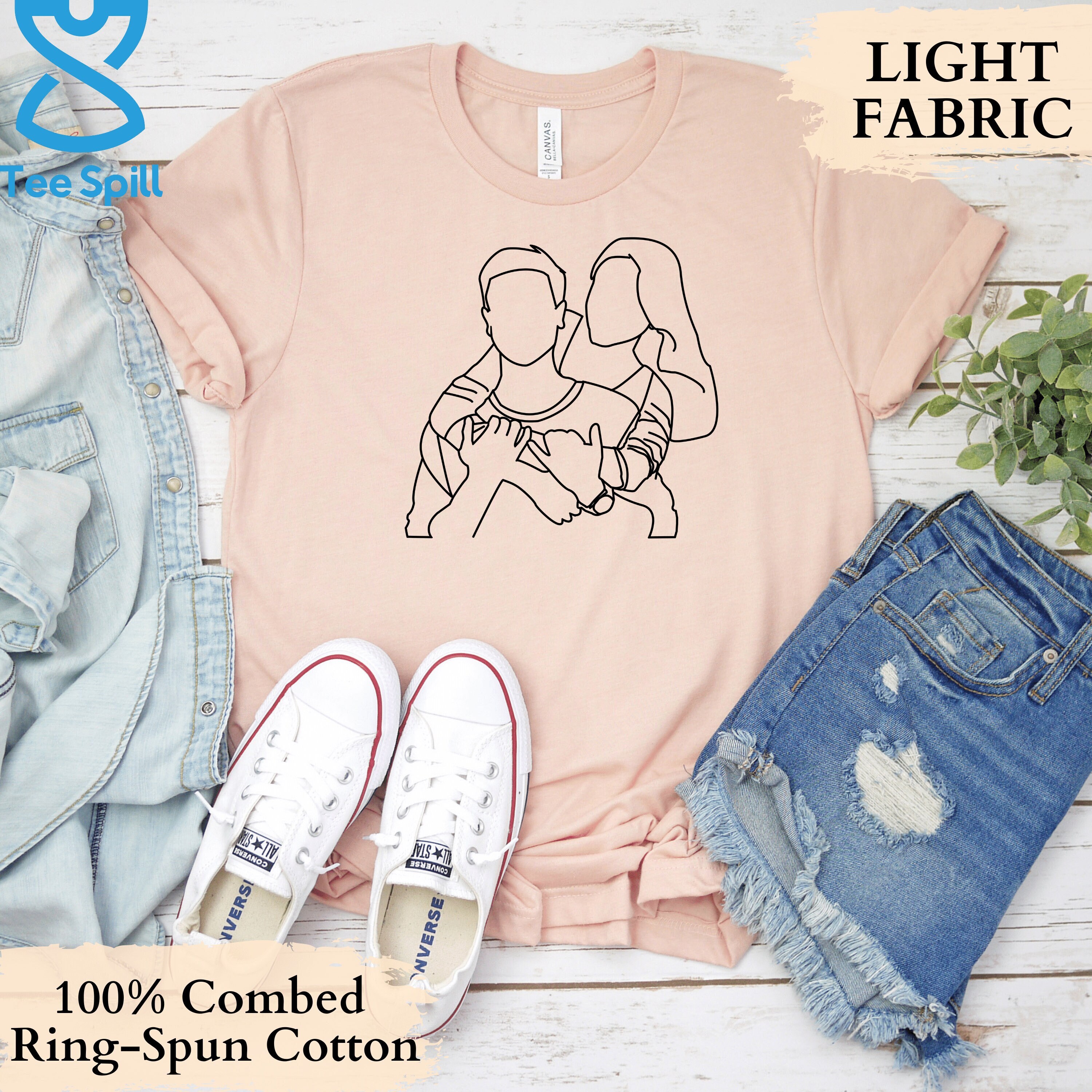 Camiseta con Foto Personalizada, Cara Personalizada, Arte en Línea, Regalo Personalizado