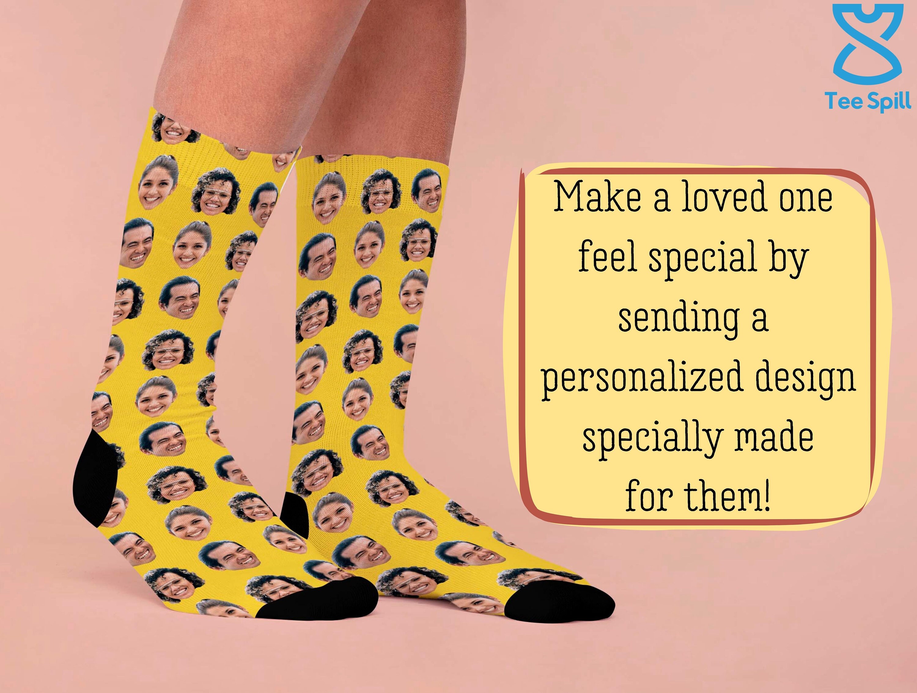 Custom Photo Printed Socks Multiple Face Socks for Friends Etsy