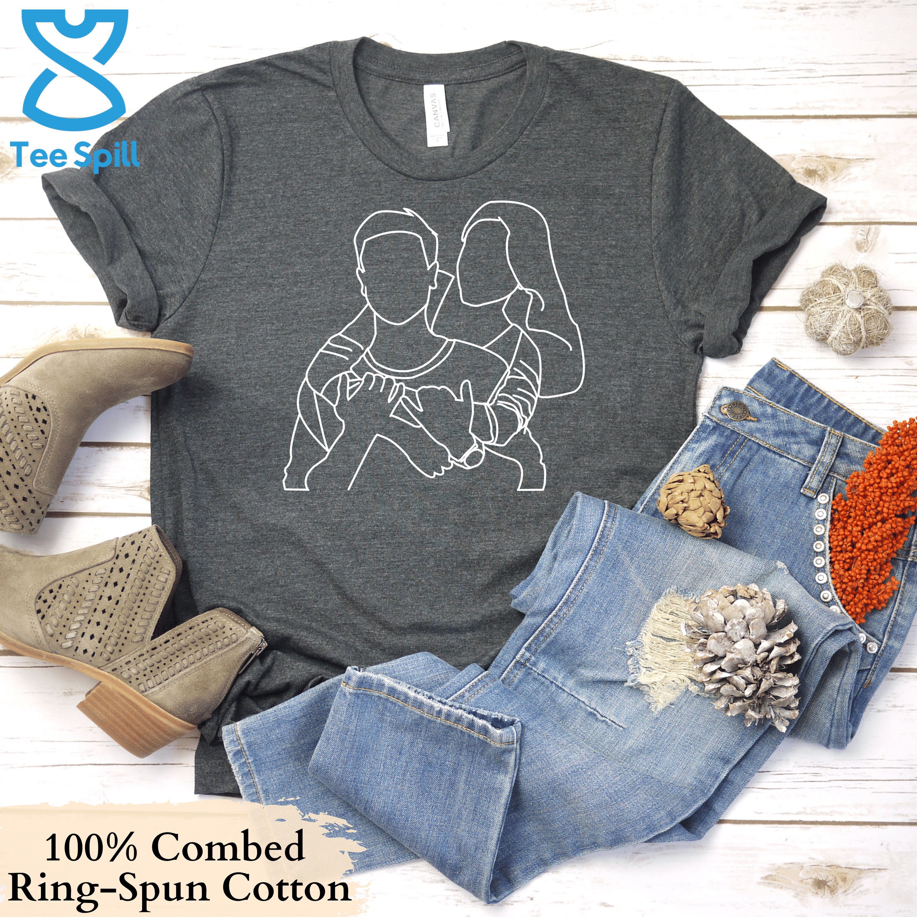Camiseta con Foto Personalizada, Cara Personalizada, Arte en Línea, Regalo Personalizado