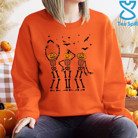 Pumpkin skeleton sweatshirt new arrivals
