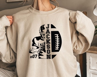 Football Season Sweatshirt, Football Game Hoodie For Men & Women Birthday Gift, Personalized Football Sweatshirt, Game Day Vibes For Her/Him