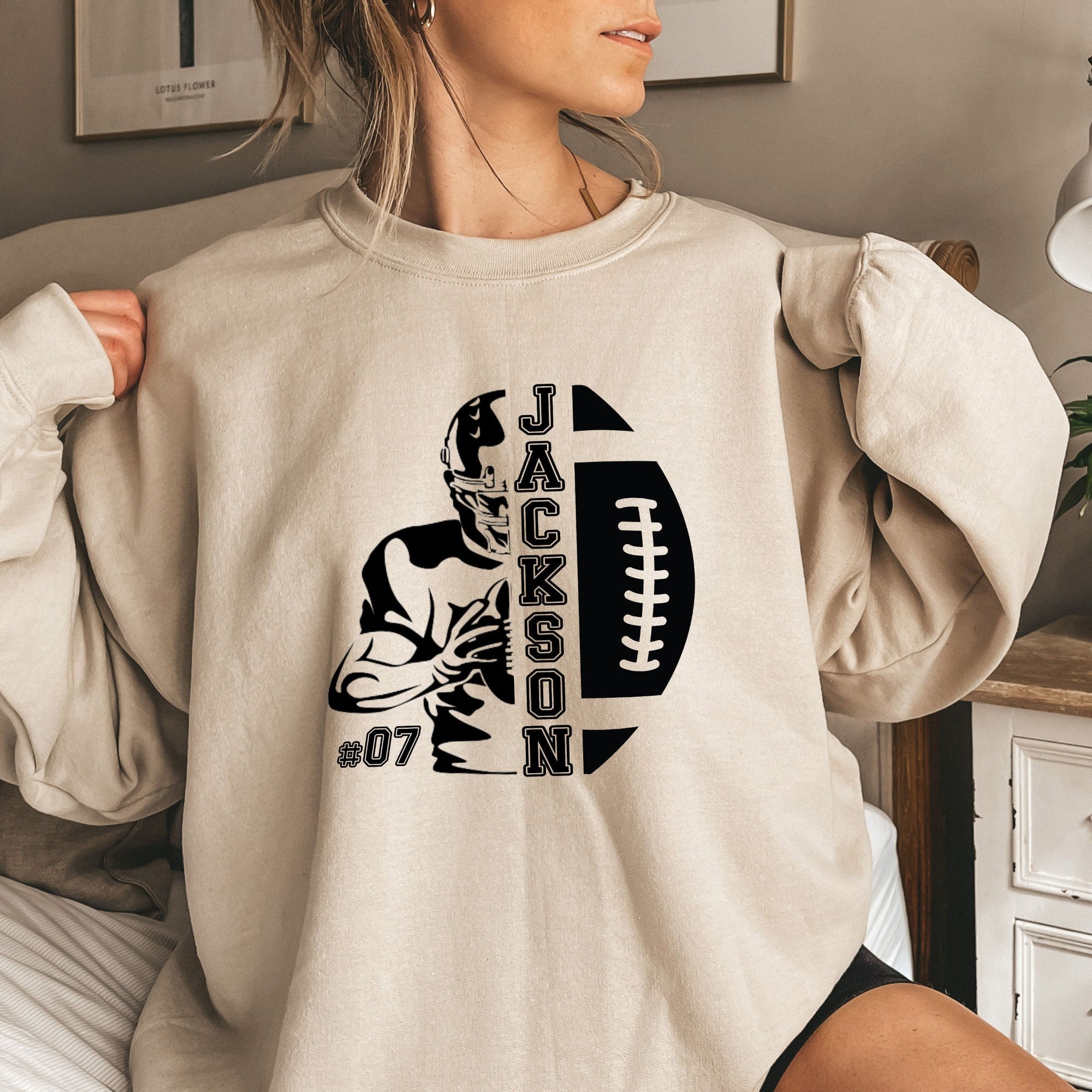 Womens Football Hoodie Etsy