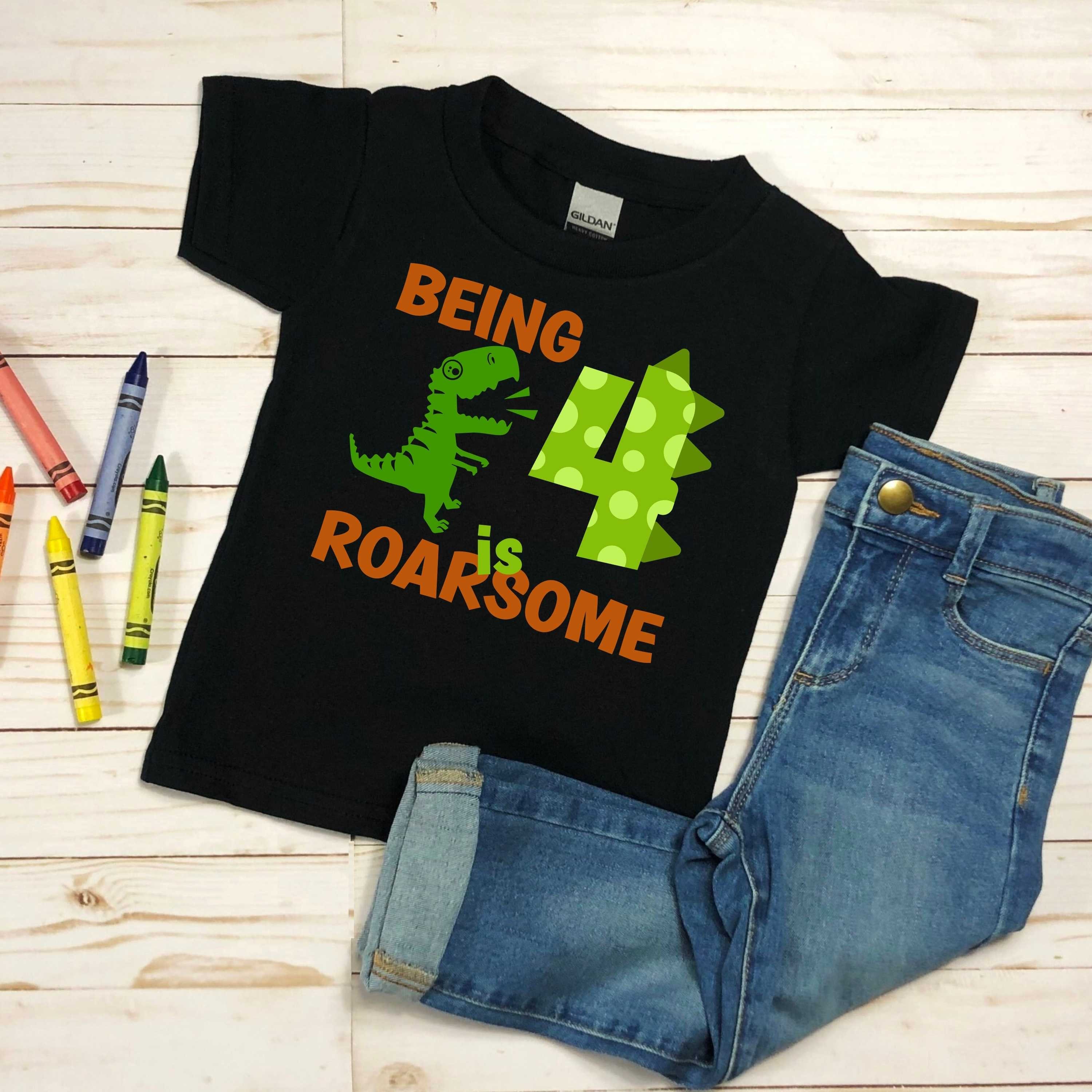 Dinosaur Kid Roarsome Custom Youth T shirt TH035 SAM066 - Unifamy