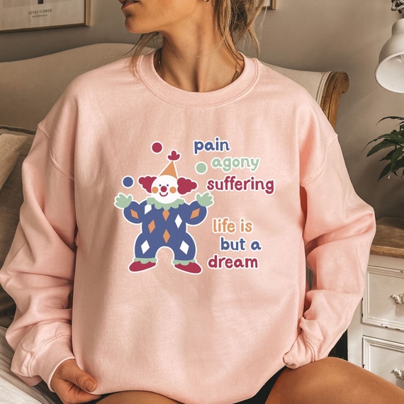 Clowncore Clothing Sweatshirt Funny Clown Print Shirt for Clown Lovers Christmas Clown Clothes Clown Sweatshirt Clown College Sweater Etsy
