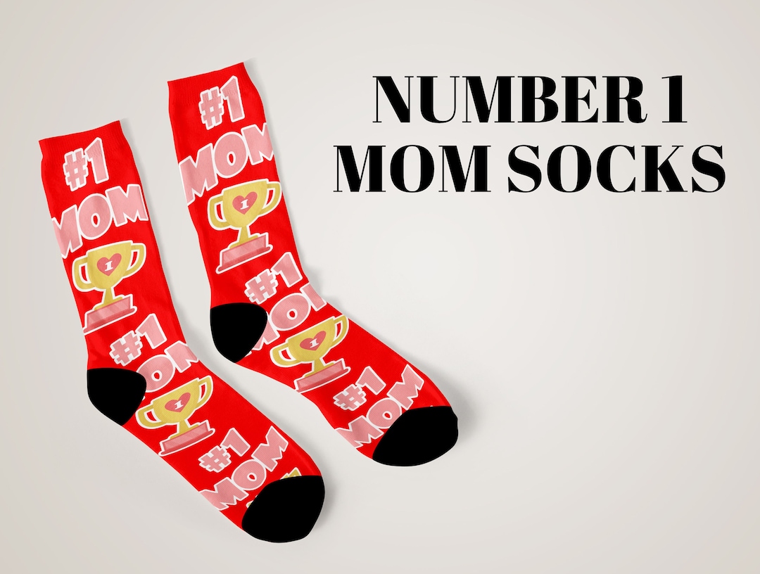 Number 1 Mom Socks, Mothers Day Socks for Mom Mothers Day Gift, Awesome