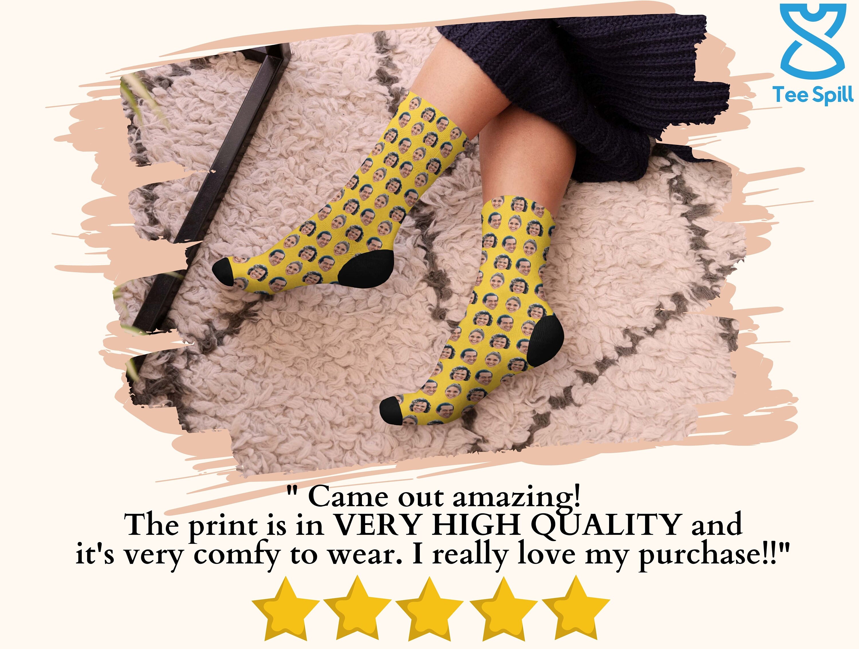 Custom Photo Printed Socks Multiple Face Socks for Friends Etsy