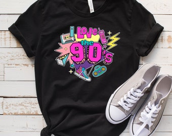 Love The 90s, Back To 90s Retro Shirt For Women Birthday, 90s Lover, 90s Fashion, 90s Shirt, 90s Lover, Retro 1990s Music, 90s Graphic Tee