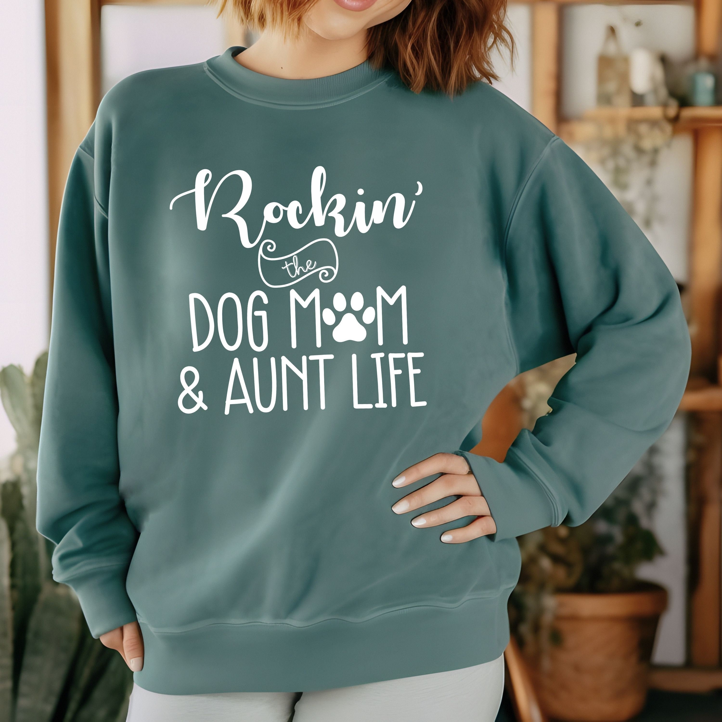 Dog Mom Aunt Life Sweatshirt Auntie Comfort Colors Hoodie for - Etsy Sweden