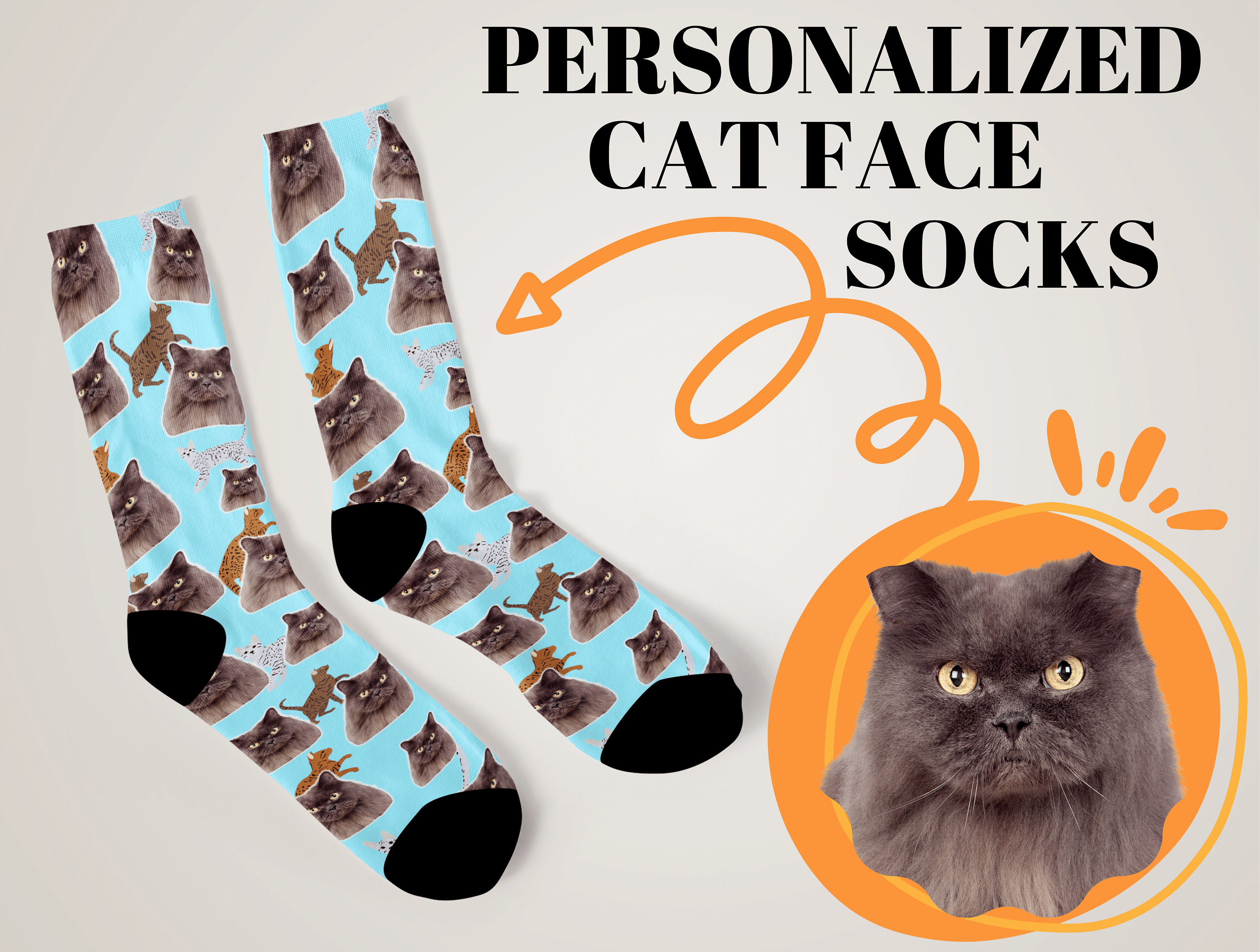 Cat Faces Socks Cat Faces Socks