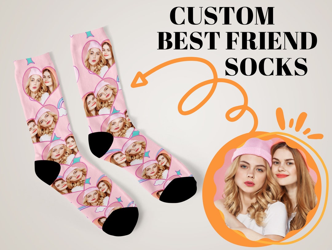 Custom Best Friend Socks Custom Photo Socks for Best Friends Etsy