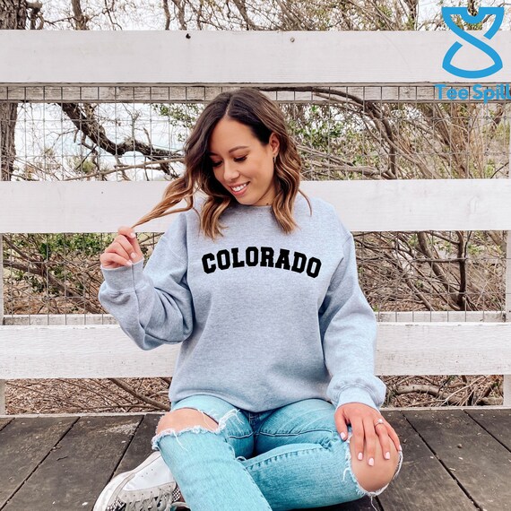 State of Colorado Sweatshirt Colorado Rocky Mountain Vacation - Etsy