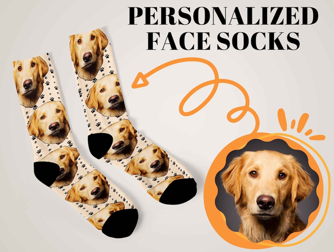 Custom Dog Lover Socks, Dog Paw Socks for Dog Owner Christmas Gift, Dog
