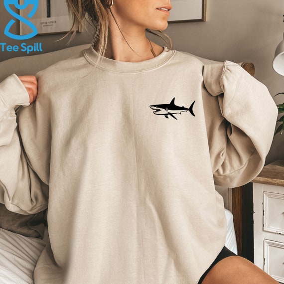 Funny Shark Sweatshirt Shark Swimming Hoodie for Men Women Birthday Gift Ocean Nature Hoodie Beach Party Hoodie Cute Shark Hoodie Etsy UK