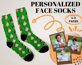 Custom Photo Printed Socks, Faces On Socks For Men And Women Birthday, Custom Face Socks, Personalized Picture Socks For Anniversary Gift