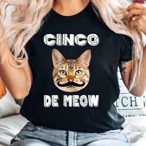 Shirt Cinco De Meow, gepersonaliseerd Cinco De Mayo-shirt voor bontouder Cinco De Mayo, T-shirt Cinco De Meow, T-shirt grappige kat, shirt Mexicaans feest