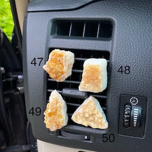Citrine Crystal Cluster Car Vent Clip