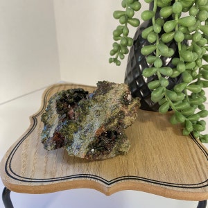 Epidote Crystal Cluster/Epidote & Garnet Crystal Specimen/Crystal Decor/Crystal Gift