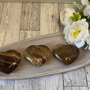 Chocolate Calcite Crystal Heart/Root Beer Calcite Heart