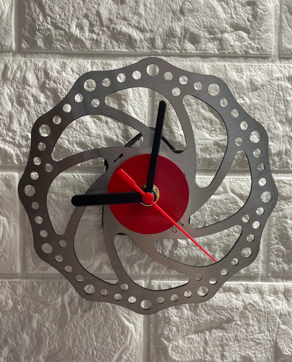UPCYCLED freno disco rotor pared reloj MTB bicicleta de montana ciclismo Navidad regalo de cumpleanos