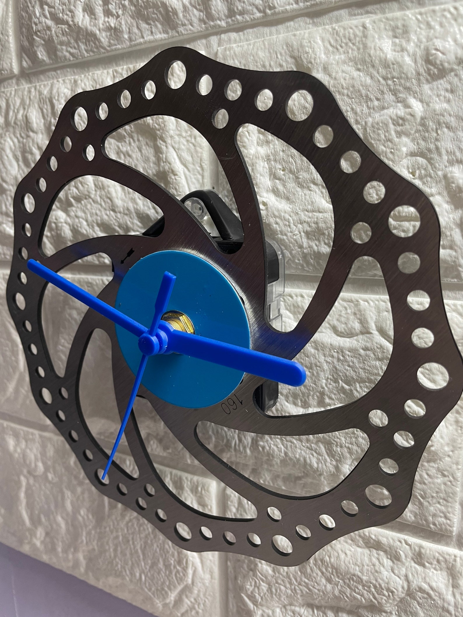 UPCYCLED Blue Brake Disc Rotor Wall Clock MTB Mountain Bike Etsy UK