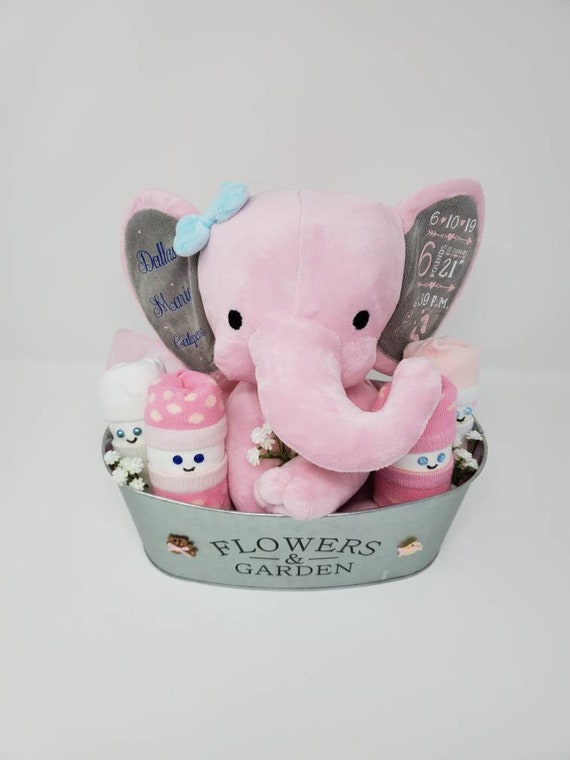 pink stuffed elephant