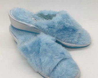 vintage fluffy slippers