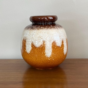 Vintage Scheurich West German Pottery Vase, Mid Century Modern Pottery