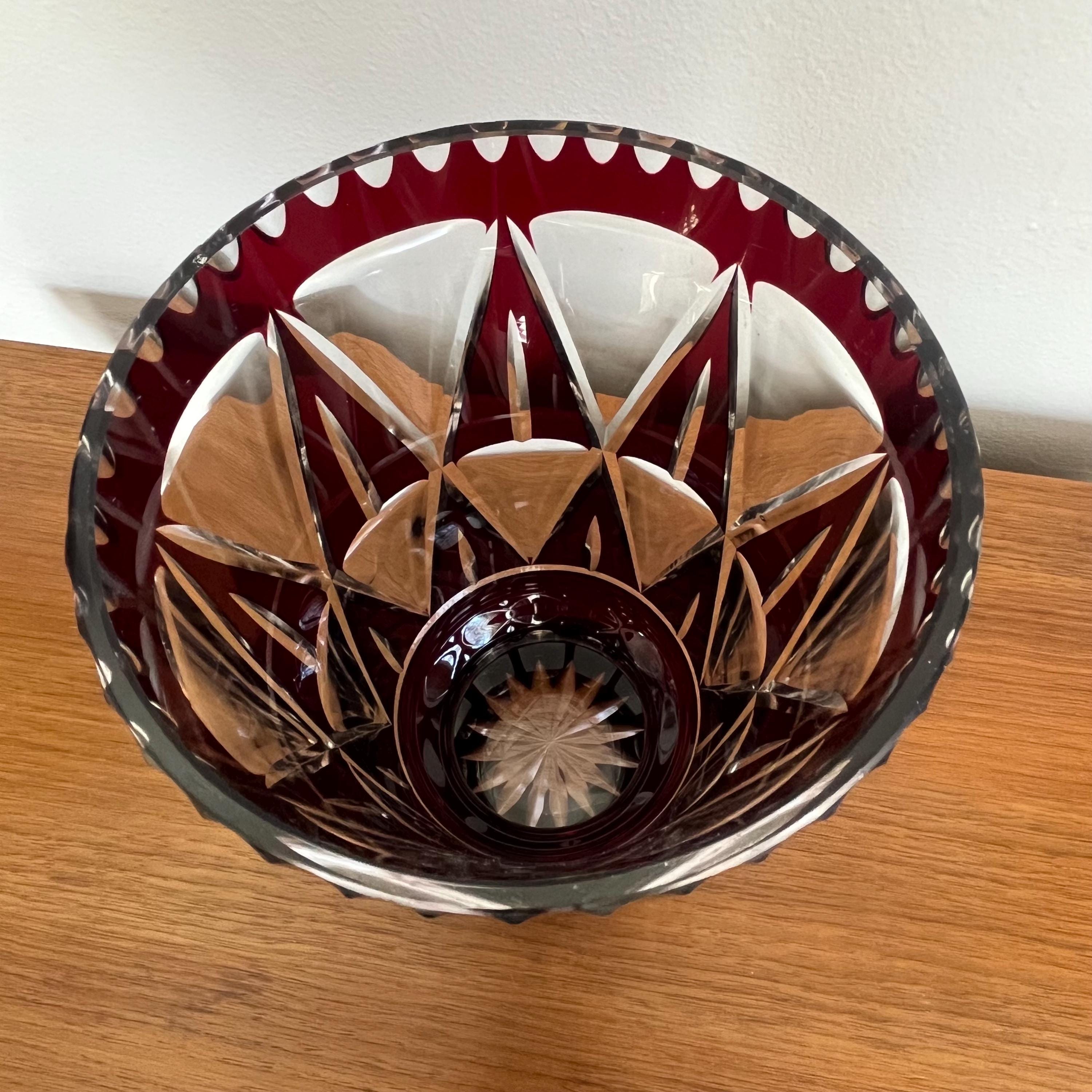  Crystal Vase METRA 7 ルビーレッド Crystal Vase METRA 7 ルビーレッド Hand Cut German Lead Crystal