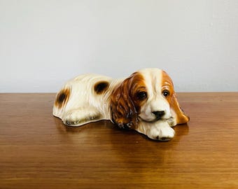 コッカー・スパニエル　犬の置物　インテリア　オブジェ　ディスプレイ　陶器製？ コッカー・スパニエル 犬の置物 インテリア オブジェ