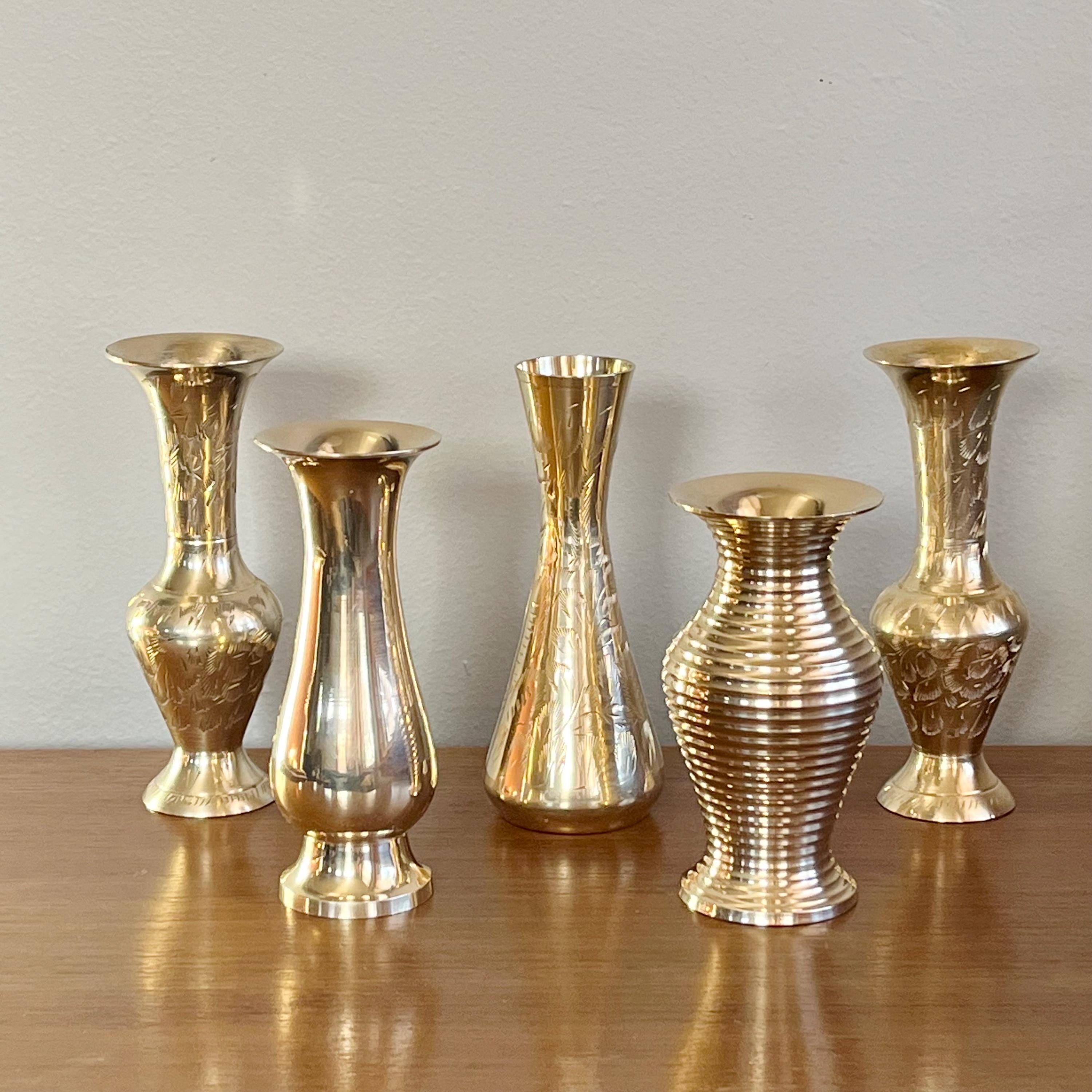ヴィンテージ真鍮花瓶 - Etsy 日本