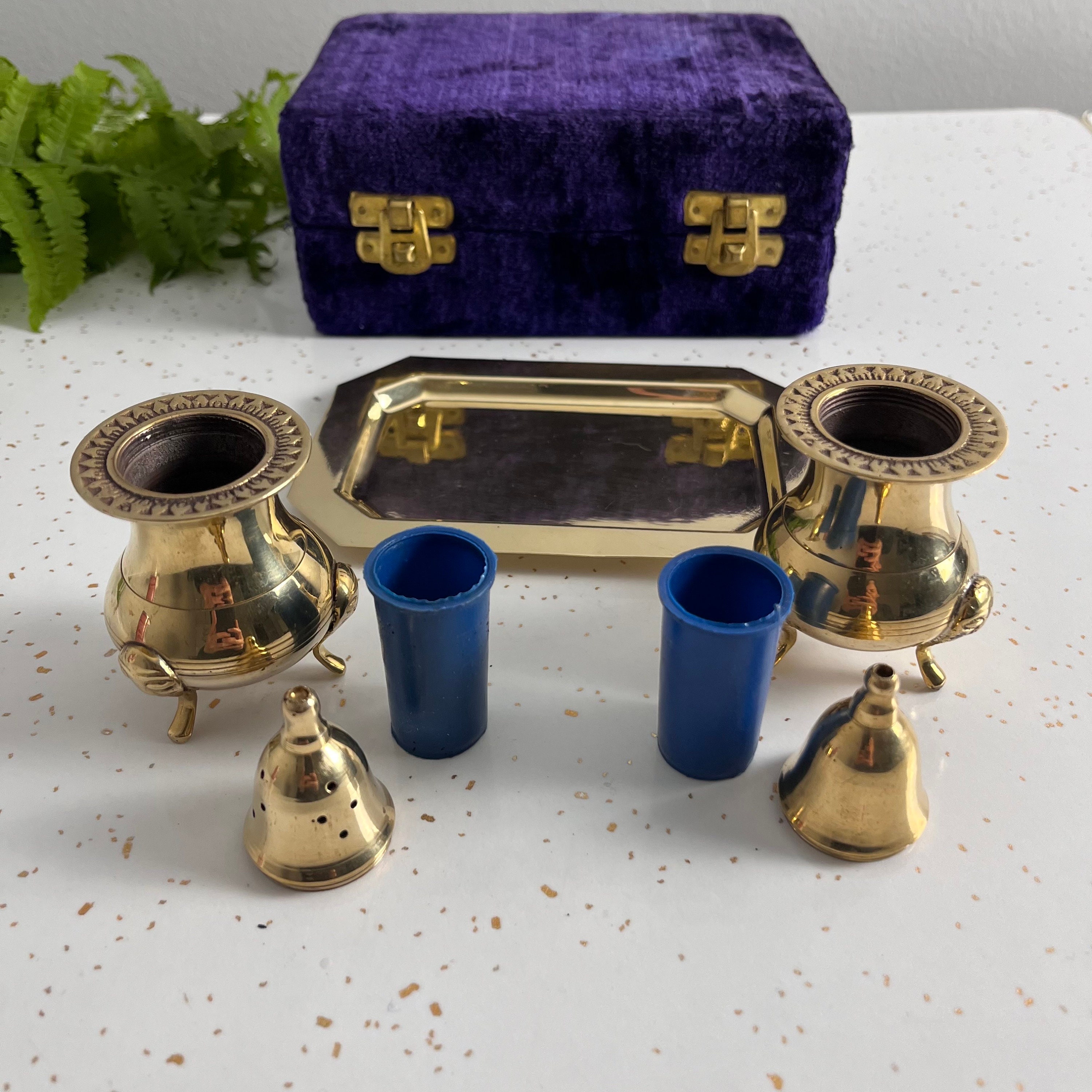 真鍮　ブラス　イギリス　ソルト＆ペッパートレイのセット　ヴィンテージ 真鍮ブラスイギリスソルト＆ペッパートレイのセットヴィンテージ