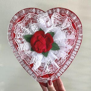 Vintage Schokolade Herz Box: Valentinstag Geschenk Box Dekor