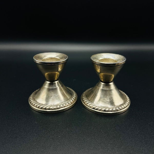 Duchin Sterling Silver Weighted Candle Stick Holders