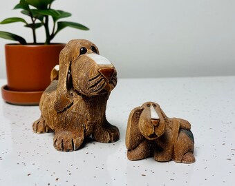 Artesania Rinconada Bassett Hound Puppies, Creators Jesus And Javier, Earthenware, Uruguay, Pottery