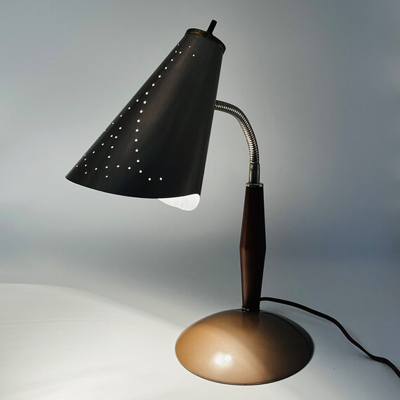 Mid Century Modern Atomic Gooseneck Desk Lamp Space Age MCM