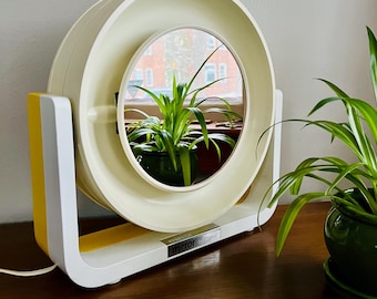 Vintage Clairol Make Up Mirror Light Magnifying Swivel Table Top Wall Mount Mid Century