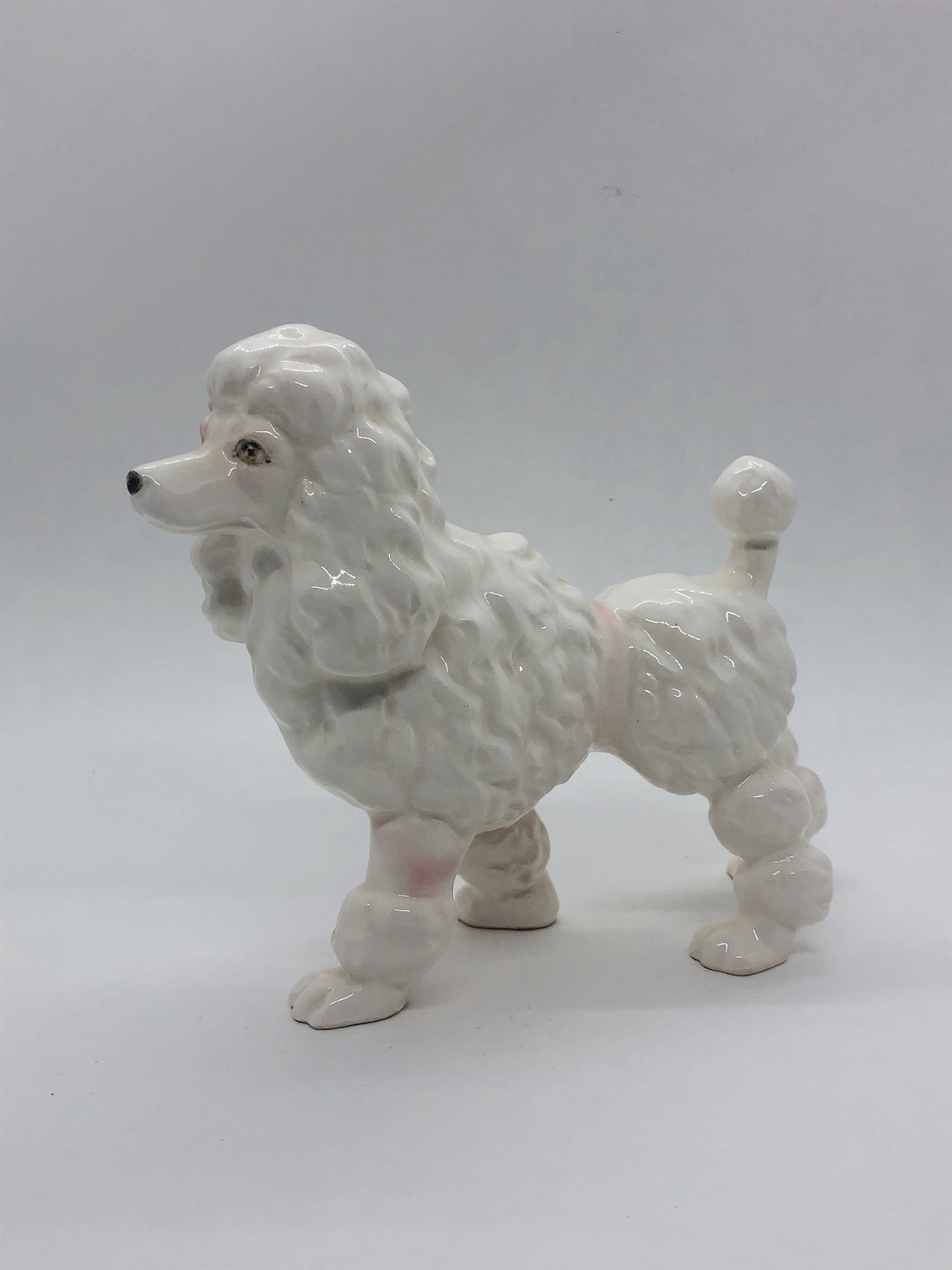 Vintage Ceramic White Poodle Figurine Kitsch Poodle Japan Etsy