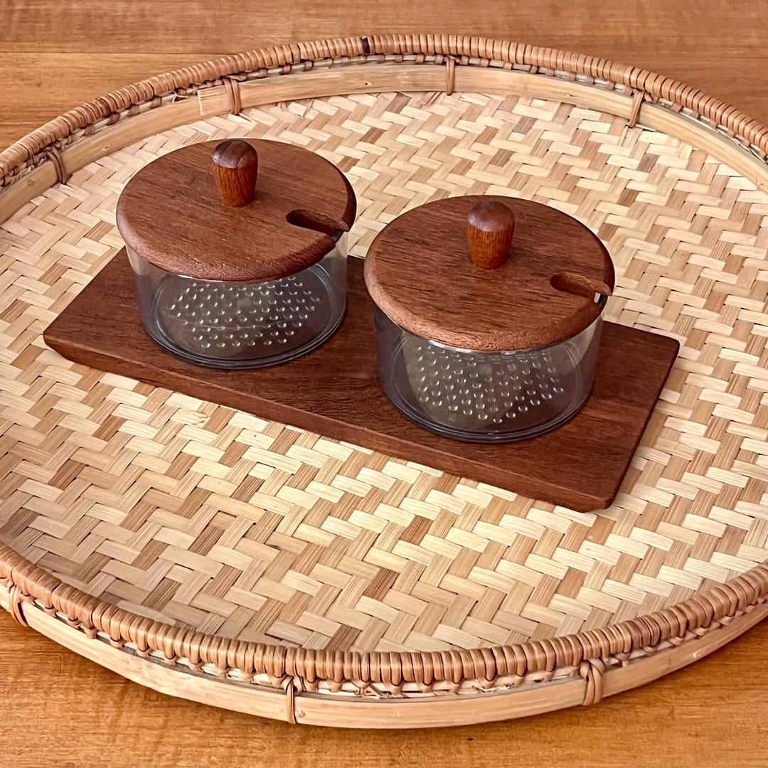 ヴィンテージデンマークチーク材調味料セット、ミッドセンチュリー