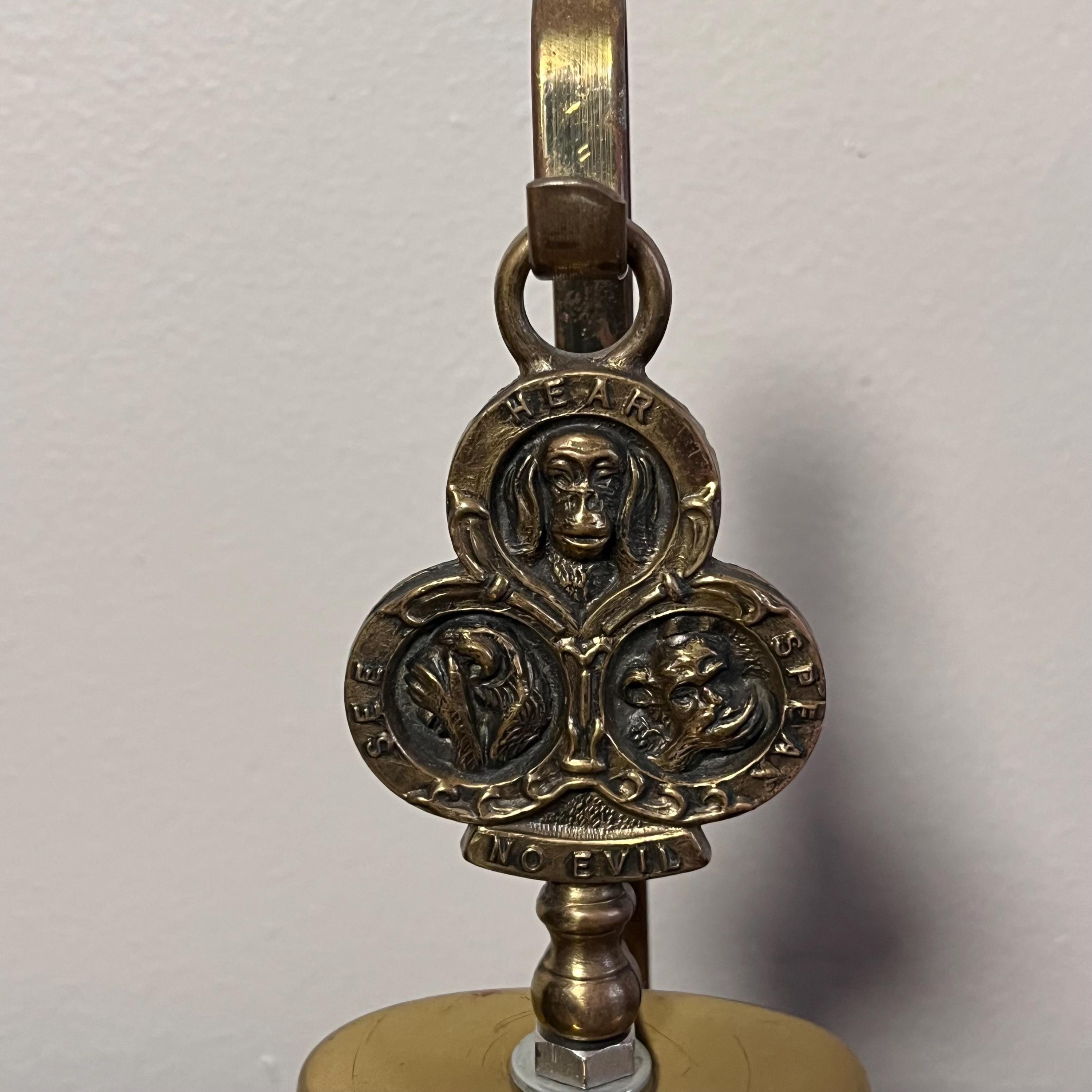 Vintage Brass Crumb Catcher Silent Butler, Monkeys No Evil - Etsy