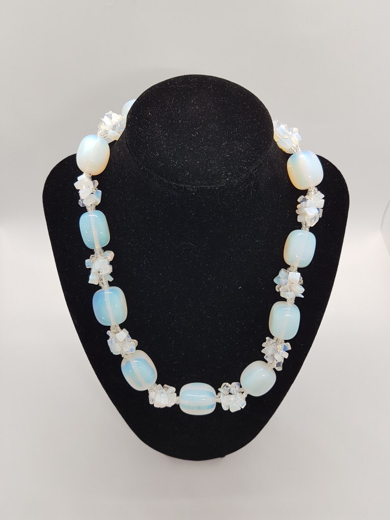 Vintage Opalite Necklace Chunky Vintage Jewelry image 4