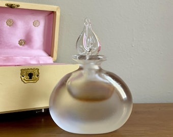 Flacon de parfum en verre Robert Held Art, décor de vanité en verre soufflé irisé