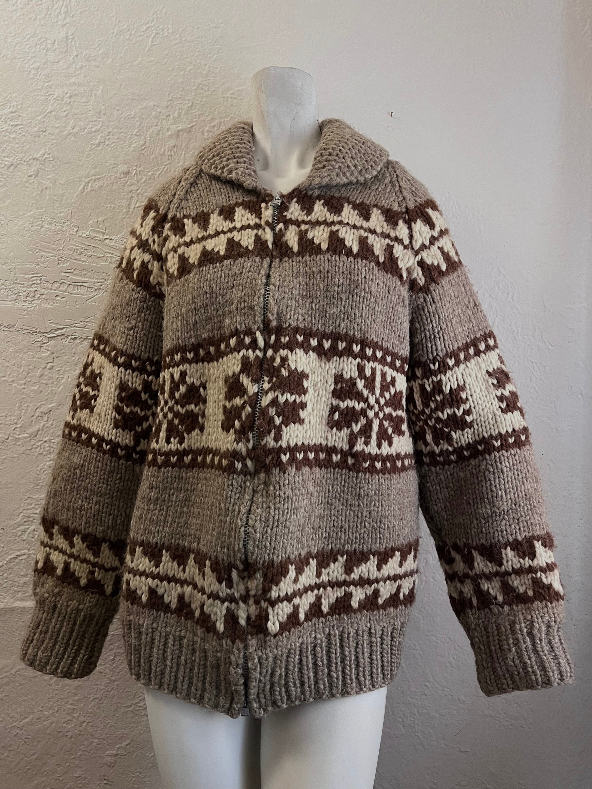 Vintage Cowichan Hand-spun Wool Sweater, Unisex 1980s Style - Etsy