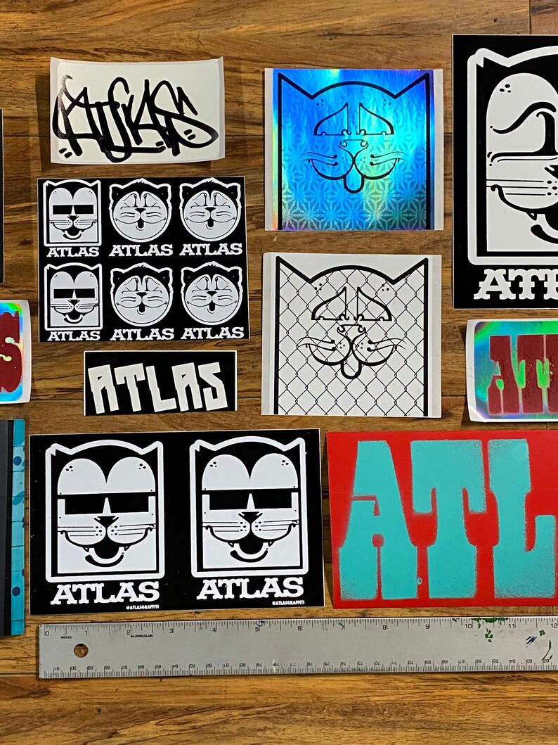 Atlas Graffiti Jumbo Sticker Pack.
