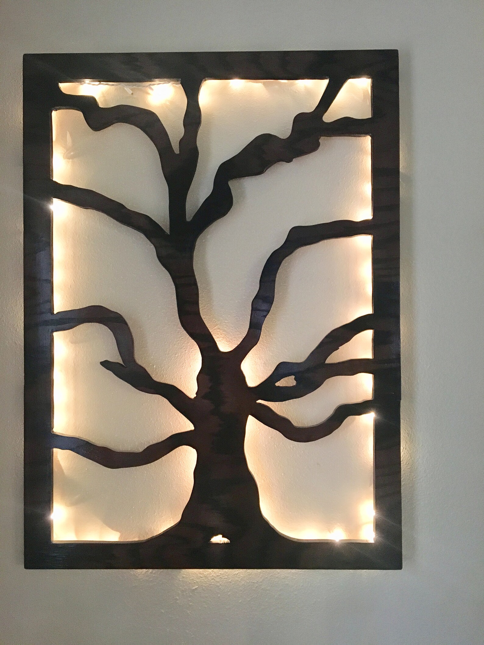Backlit Tree Wall Decor Wall Decor Farmhouse Decor Etsy