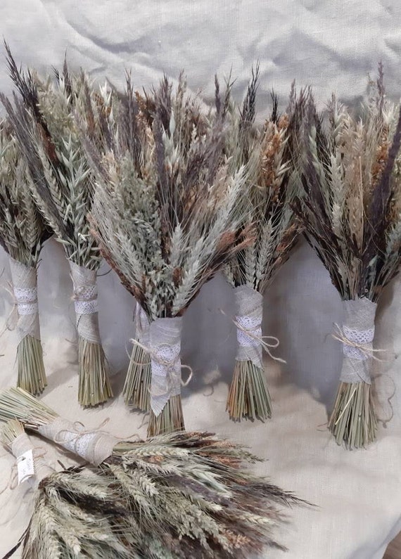 Flores rústicas ramo de trigo racimo hierba silvestre flores - Etsy México